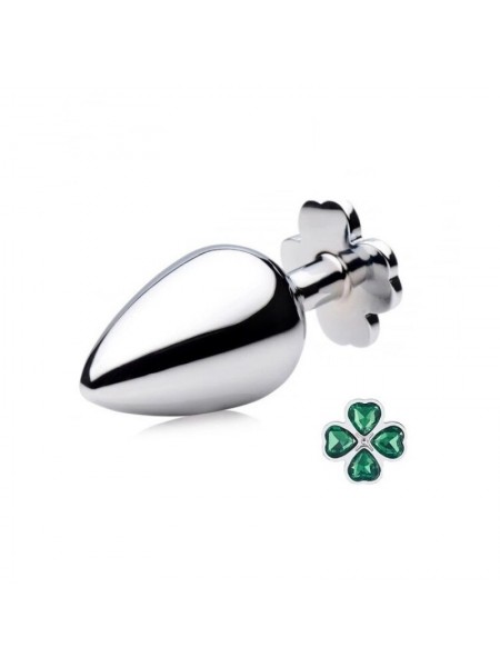 Анальна пробка Metal Clover Butt Plug Jewelry Small Green Bdsm4u