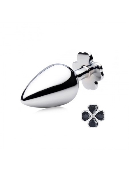 Анальна пробка Metal Clover Butt Plug Jewelry Small Black Bdsm4u