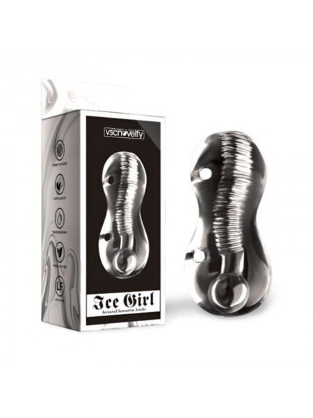 Прозорий мастурбатор для чоловіків Ice Girl Textured Sensation Stroker Vscnovelty