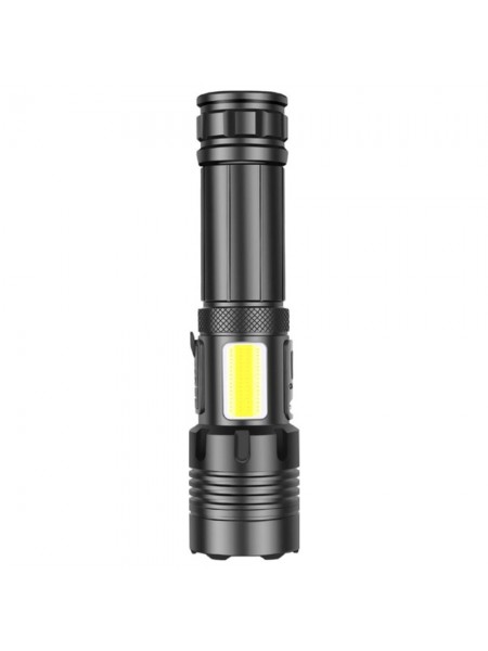 Ліхтар ручний Quantum QM-FL1035 Perfect 5W LED zoom + 3 W COB з Type-C з функцією Power Bank, Li-ion 18650/2600