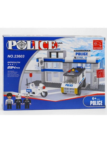 Конструктор AUSINI Keyixing Поліцейський штаб 294 деталі White and Blue (124795)
