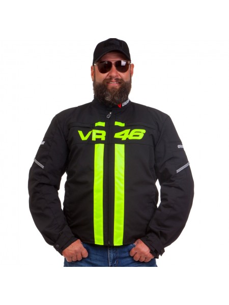 Мотокуртка текстильна із захистом DAINESE VR-46 M-44-46 Чорний-салатовий PT1488