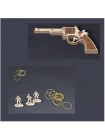 Дерев'яний пістолет 3D конструктор Unique JSP202 Colt Revolver 44 деталі розвивальна іграшка