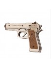 Дерев'яний пістолет 3D конструктор UNIQUE JSP201 Beretta gun 23 деталі розвивальна іграшка