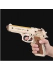 Дерев'яний пістолет 3D конструктор UNIQUE JSP201 Beretta gun 23 деталі розвивальна іграшка