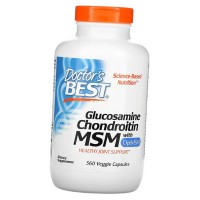 Глюкозамін Хондроїтин МСМ Glucosamine Chondroitin MSM with OptiMSM Doctor's Best 360вегкапс (03327016)