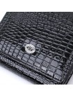 Жіночий компактний гаманець із натуральної лакованої шкіри ST Leather 22688 Чорний
