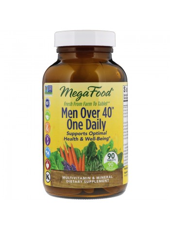 Вітаміни для чоловіків MegaFood Men Over 40 One Daily без заліза 40+ 90 таблеток (2288)