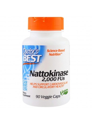 Натокіназа Nattokinase Doctor's Best 2.000 FUs 90 капсул (544)