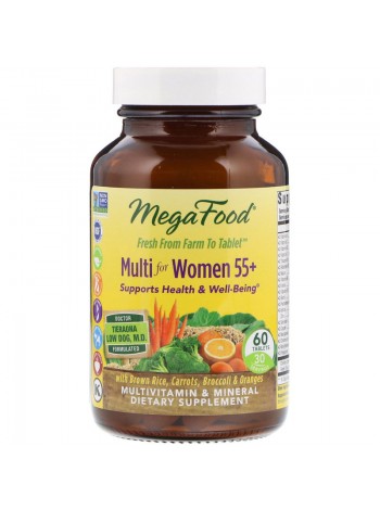 Вітаміни для жінок MegaFood без заліза 55+ Multi for Women Over 60 таблеток (2711)