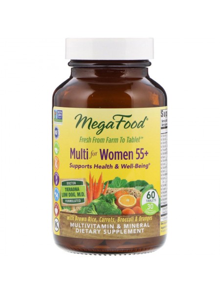 Вітаміни для жінок MegaFood без заліза 55+ Multi for Women Over 60 таблеток (2711)