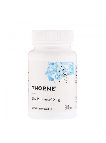 Піколінат цинку, Thorne Research, Zinc Picolinate, 15 мг, 60 капсул (3918)