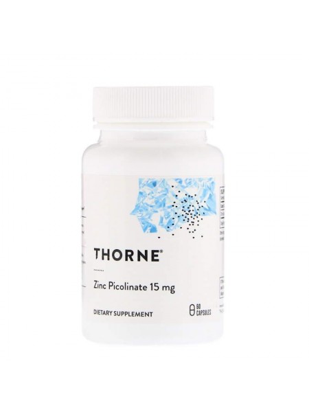 Піколінат цинку, Thorne Research, Zinc Picolinate, 15 мг, 60 капсул (3918)