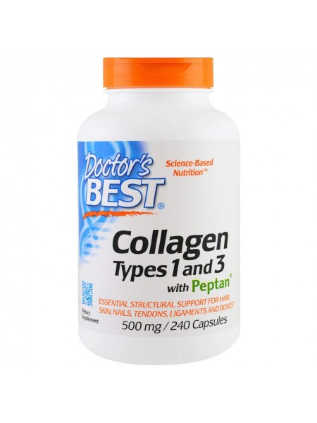 Колаген 1 і 3 типи Doctor's Best 500 мг 240 капсул (1100)