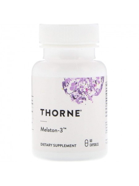 Мелатонін-3, Thorne Research, Melaton-3, 60 капсул (11047)