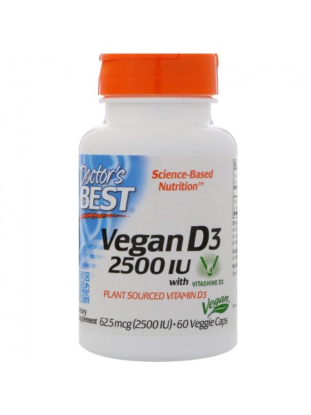 Вітамін Д3 Vitamin D3 Doctor's Best 2500 МО 60 капсул