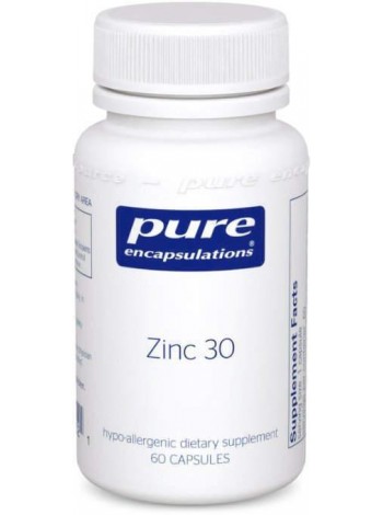 Цинк, Pure Encapsulations, 30 мг, 60 капсул (21545)