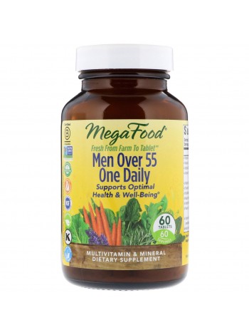 Мультивітамінний комплекс для чоловіків 55+ MegaFood 60 таблеток (30497)