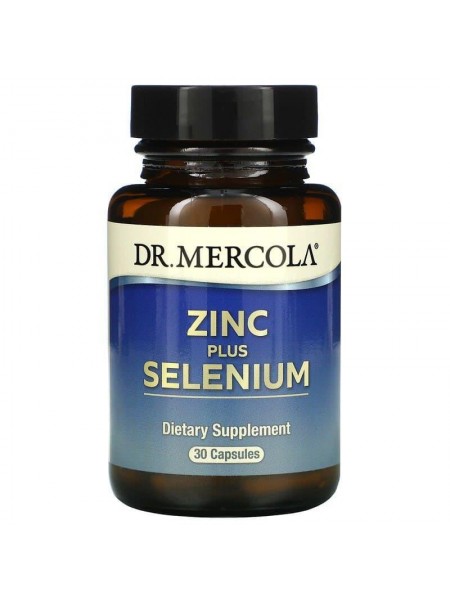 Цинк плюс селен Zinc Plus Selenium Dr. Mercola 30 капсул