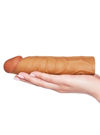 Суперреалістична подовжувальна коричнева насадка на пінис Lovetoy Pleasure X Tender Penis Sleeve