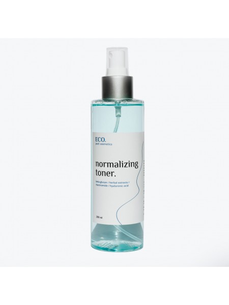Тонер для відновлення бар'єрних функцій усіх типів шкіри Normalizing toner Eco.prof.cosmetics 200 мл