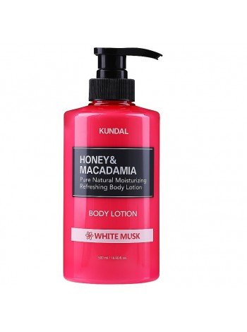 Поживний ароматичний лосьйон для тіла Honey & Macadamia Body Lotion White Musk Kundal 500 мл