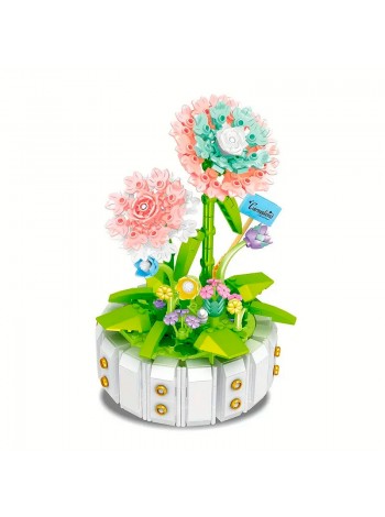 3D конструктор Lesko YZ 2143 Гвоздика 510 деталей Різнобарвний (11579-67182)