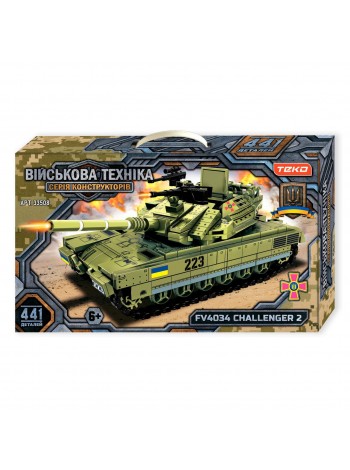 Конструктор Teko Військова техніка танк Challenger 2 441 деталь Green (148497)