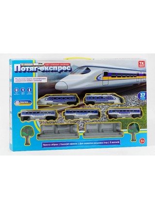 Залізниця TK Group LED 5 вагонів White and blue (155769)