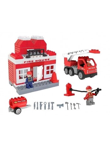 Конструктор Pilsan Пожежна станція Red (155049)