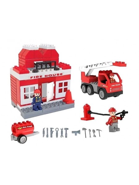 Конструктор Pilsan Пожежна станція Red (155049)