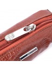 Стильна ключниця з фактурної натуральної шкіри KARYA 22822 Рудий