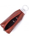 Стильна ключниця з фактурної натуральної шкіри KARYA 22822 Рудий