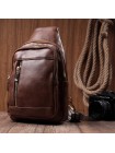 Зручна слінг сумка для жінок з екошкіри Vintage 22747 Коричневий