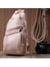 Жіноча слінг сумка через плече з екошкіри Vintage 22750 Рожевий