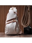 Зручна жіноча слінг сумка через плече з екошкіри Vintage 22752 Білий