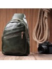 Зручна жіноча сумка з однією лямкою через плече з екошкіри Vintage 22756 Зелений