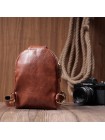 Компактна жіноча сумка через плече на два відділення з екошкіри Vintage 22783 Коричневий
