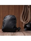 Невелика жіноча сумка через плече на два відділення з екошкіри Vintage 22784 Чорний