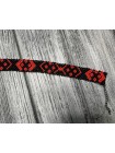 Традиційне українське намисто чокер із бісеру HatynkaUA Necklace в етностилі ручної роботи Black-Red