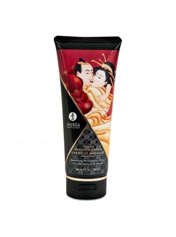 Їстівний масажний крем Shunga KISSABLE MASSAGE CREAM Sparkling Strawberry Wine 200 мл (SO2506)