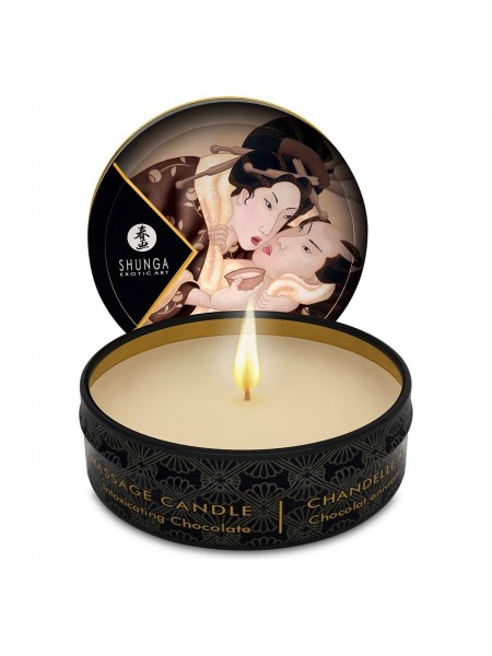 Масажна свічка Shunga MINI MASSAGE CANDLE — Intoxicating Chocolate 30 мл (SO2520)