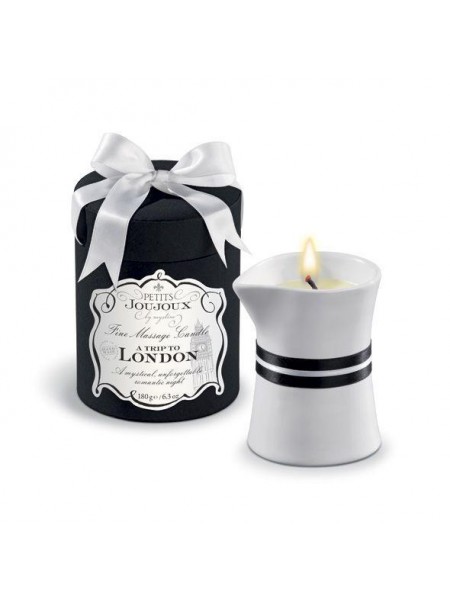 Масажна свічка з чоловічих парфумів Petits Joujoux — London Rhubarb, Cassis and Ambra 190 г (SO3145)
