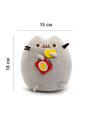М'яка іграшка Pusheen cat VOLRO з чипсами Gray (vol-69)