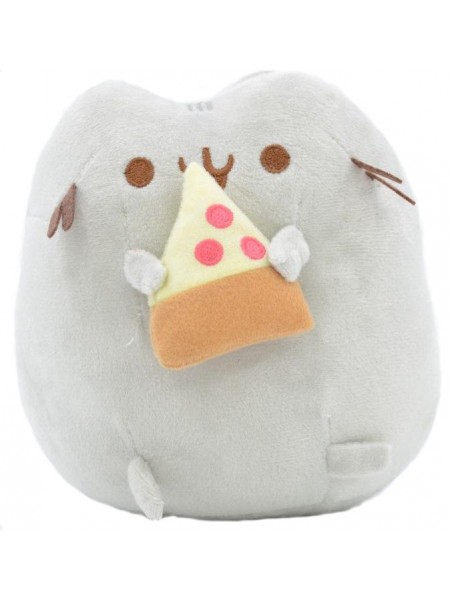 М'яка іграшка кіт зі шматочком піци VOLRO Pusheen cat Сірий (vol-646)