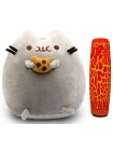 Комплект М'яка іграшка кіт з печивом Pusheen cat і Антистрес іграшка Mokuru (vol-723)