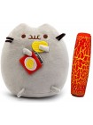 Комплект М'яка іграшка кіт із чипсами Pusheen cat і Антистрес іграшка Mokuru (vol-726)