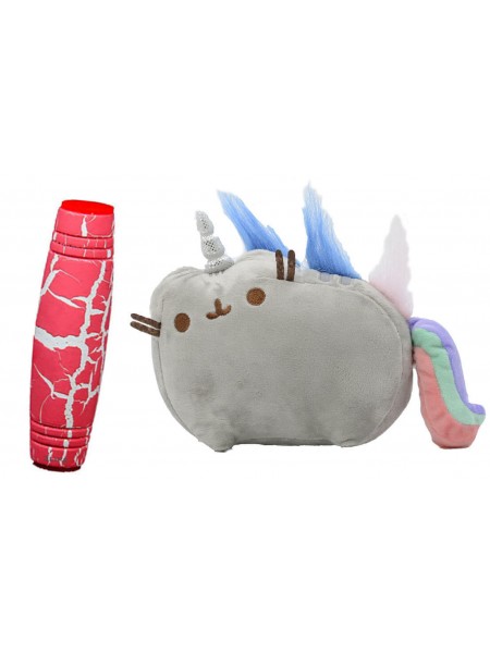 Комплект М'яка іграшка кіт-єдиноріг веселка Pusheen cat і Антистрес іграшка Mokuru (vol-720)