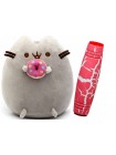 Комплект М'яка іграшка кіт з пончиком Pusheen cat і Антистрес іграшка Mokuru (vol-727)