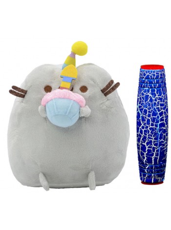 Комплект М'яка іграшка кіт з кексом Pusheen cat і Антистрес іграшка Mokuru (vol-722)
